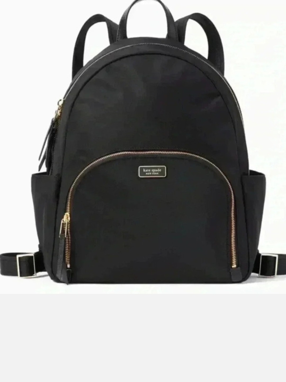 kate spade Dark Green nylon backpack with gold hardware